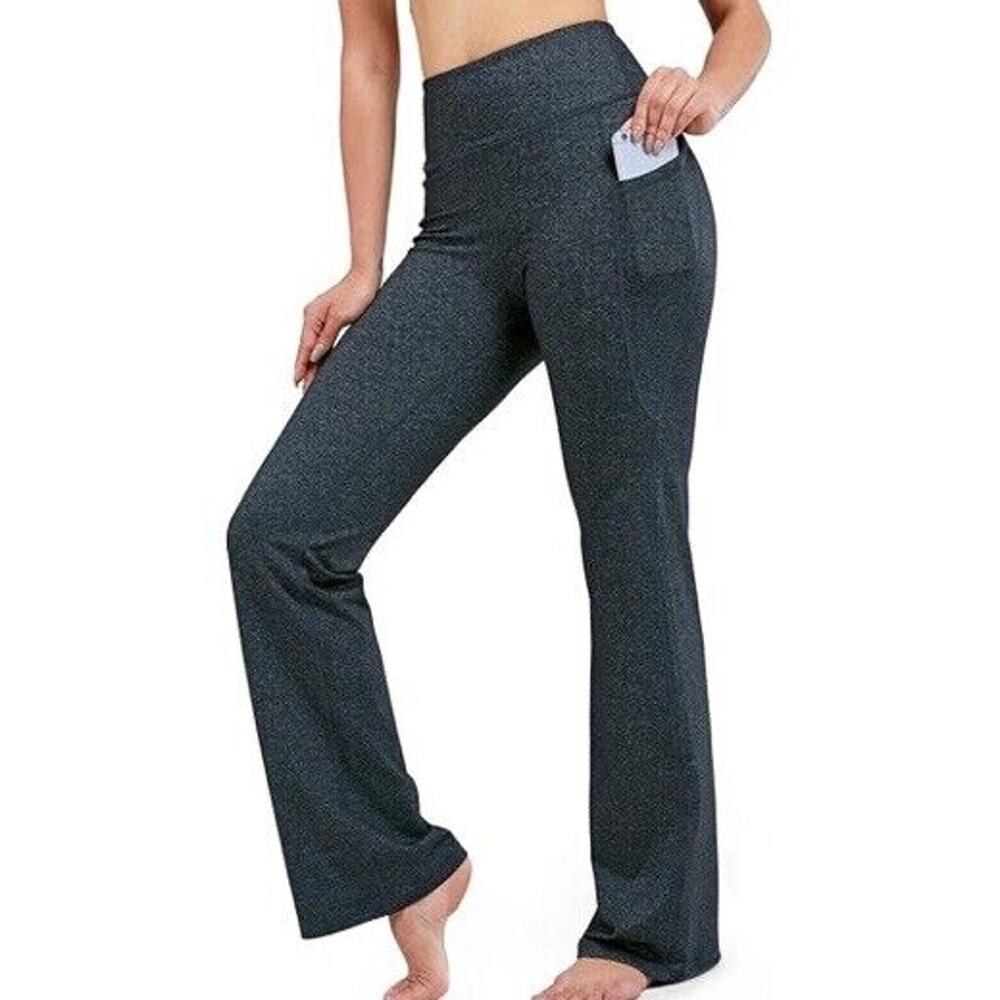 Gradual Women's Bootcut Yoga Workout Pants Charcoal Gray Size Large